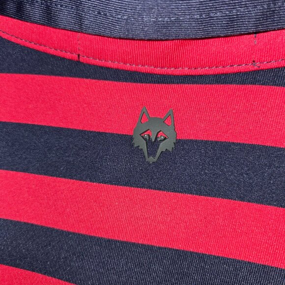 Greyson Polo Shirt Blue Red Mens Large Golf Striped Stretch Casual USA - Picture 4 of 7